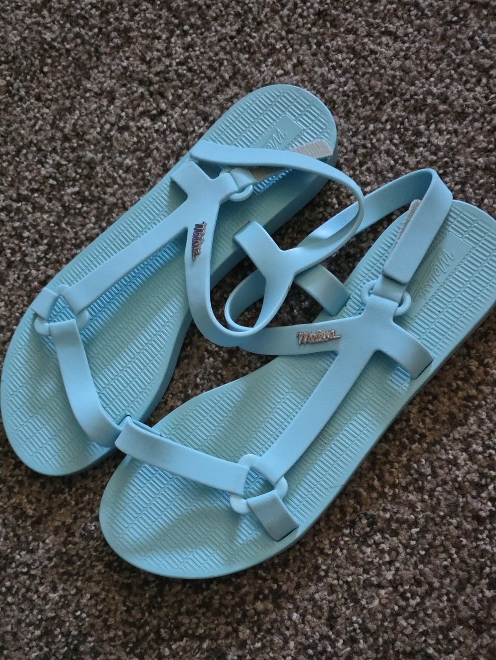 Melissa Women's Light Blue Strappy Comfort Sandals